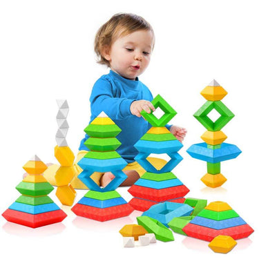 StackyPyramid | Build and discover - 3D pyramid stacking blocks for children